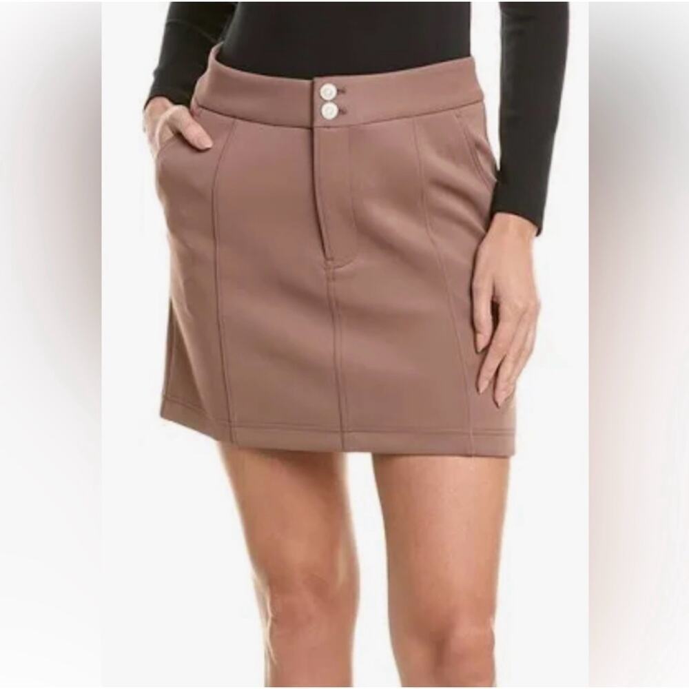 Hudson Seamed Mini Skirt NEW Deep Taupe Womens Size M